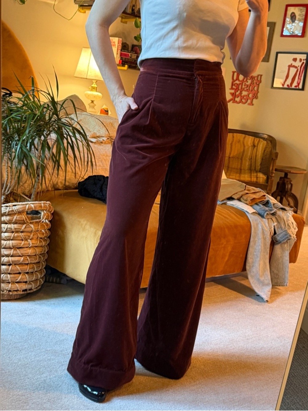 & Other Stories Velvet trousers